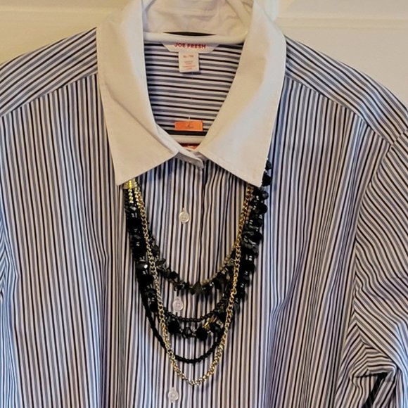 NWOT Layered Jasper, Sea Bead & Austrian Crystal Necklace and Earing Set - Picture 2 of 3